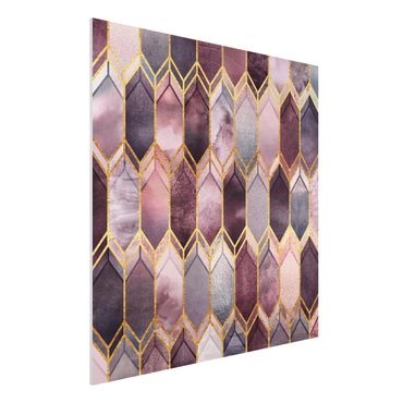 Impression sur forex - Stained Glass Geometric Rose Gold