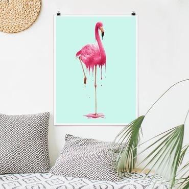 Poster animaux - Melting Flamingo