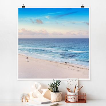 Poster - Cancun Ocean Sunset