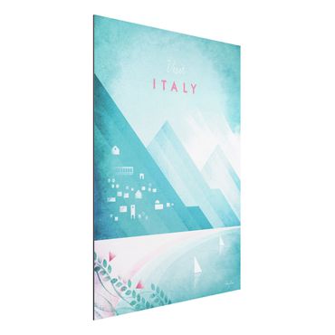 Impression sur aluminium - Travel Poster - Italy