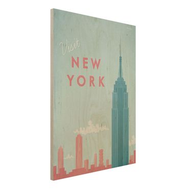 Impression sur bois - Travel Poster - New York