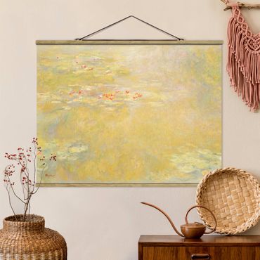 Tableau en tissu avec porte-affiche - Claude Monet - The Water Lily Pond