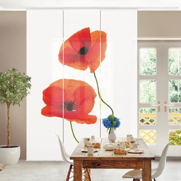 Set de panneaux coulissants - Charming Poppies