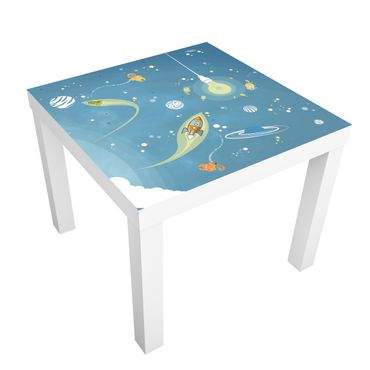 Papier adhésif pour meuble IKEA - Lack table d'appoint - No.MW16 Colourful Hustle And Bustle In Space