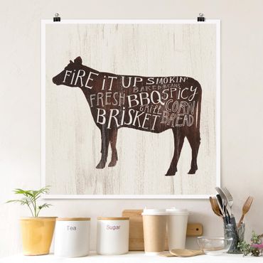 Poster - Farm BBQ - Cow