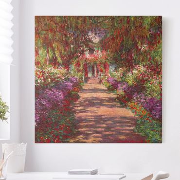 Tableau sur toile - Claude Monet - Pathway In Monet's Garden At Giverny