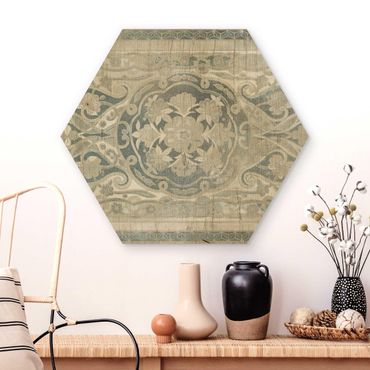 Hexagone en bois - Wood Panels Persian Vintage IV