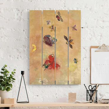 Impression sur bois - Odilon Redon - Colourful Butterflies