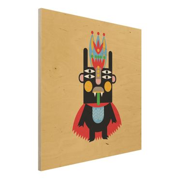 Impression sur bois - Collage Ethno Monster - King