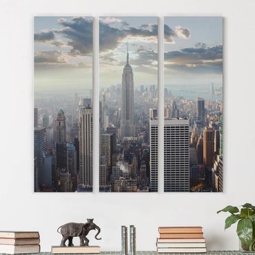 Impression sur toile 3 parties - Sunrise In New York