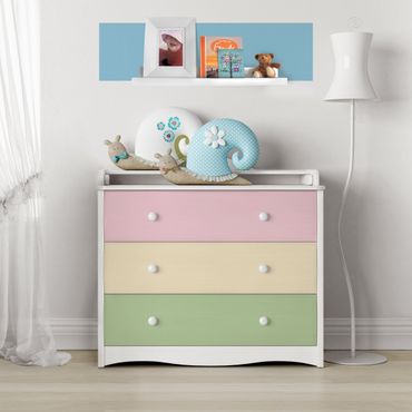 Papier adhésif pour meuble - Set Of 4 Beautiful Pastel Colours - Crème Rosé Pastel Blue Mint