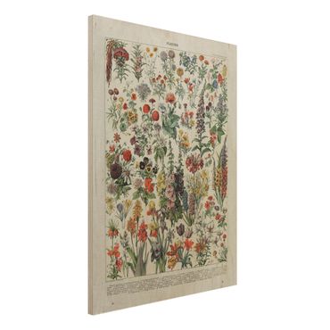 Impression sur bois - Vintage Board Flowers IV
