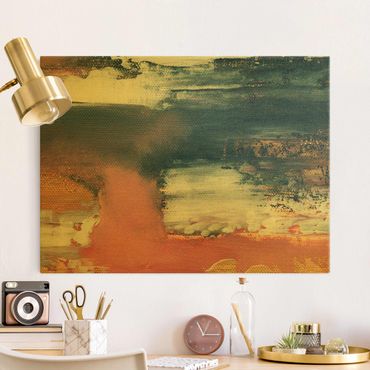 Tableau sur toile or - Pink Storm With Gold