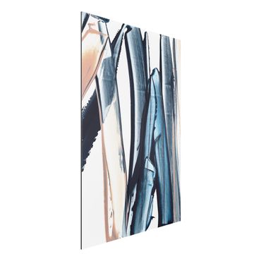 Tableau sur aluminium - Blue And Beige Stripes