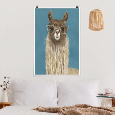 Poster animaux - Lama With Glasses III