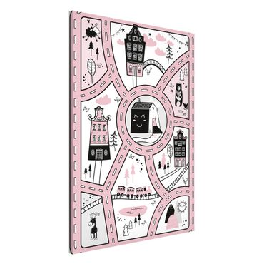 Tableau magnétique - Playoom Mat Scandinavia - The Pink City