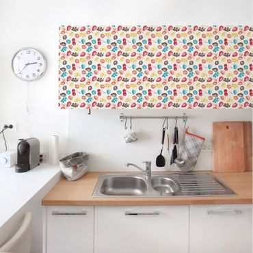 Film adhésif - Colourful Hand Drawn Kitchens Summer Fruit Pattern