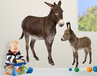 Sticker mural - No.721 The Donkey Family