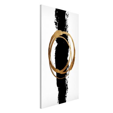 Tableau magnétique - Abstract Shapes - Gold And Black