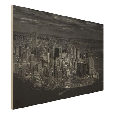 Tableau en bois - New York - Manhattan From The Air