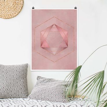 Poster - Geometry In Pink And Gold I