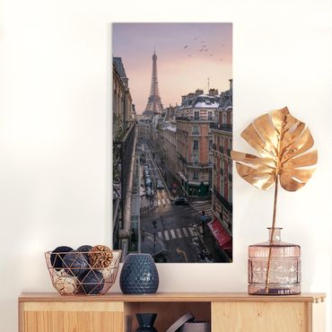 Impression sur toile - The Eiffel Tower In The Setting Sun
