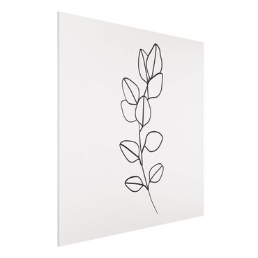 Impression sur forex - Line Art Branch Leaves Black And White