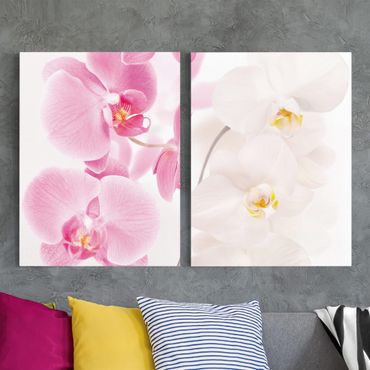 Impression sur toile 2 parties - Delicate Orchids