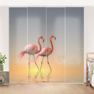 Set de panneaux coulissants - Flamingo Love