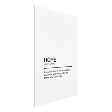 Tableau sur aluminium - Definition Home Welcome