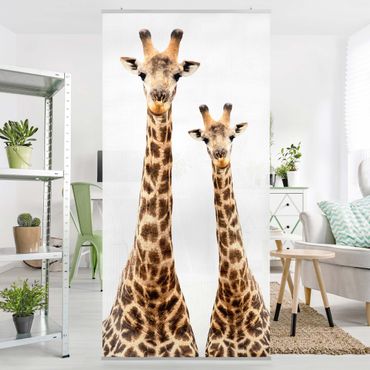 Panneau de séparation - Portrait of two giraffes