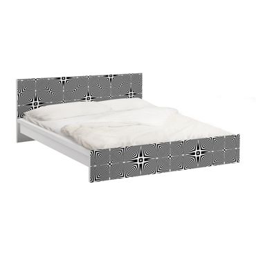 Papier adhésif pour meuble IKEA - Malm lit 140x200cm - Abstract Ornament Black And White