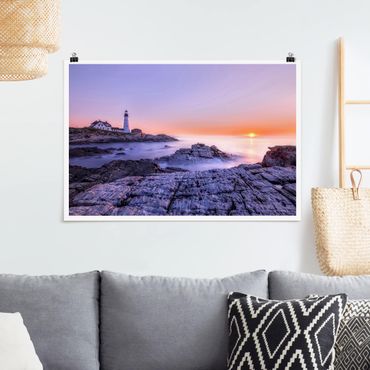 Poster - Lighthouse In The Morning