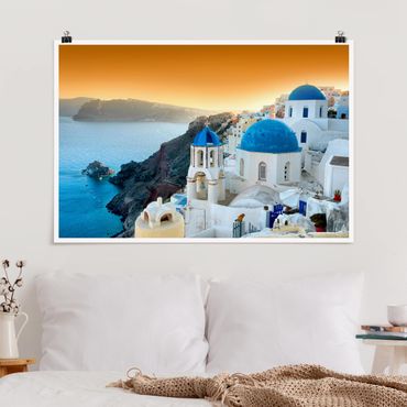 Poster - Santorini Sunset