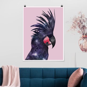 Poster animaux - Cockatoo With Galaxy