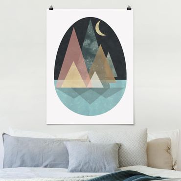 Poster abstrait - Utopian Landscape - Moon