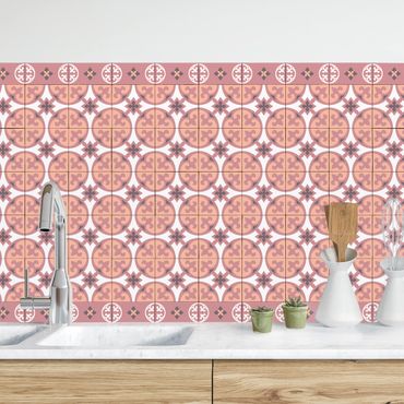 Revêtement mural cuisine - Geometrical Tile Mix Circles Orange