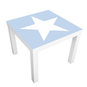 Papier adhésif pour meuble IKEA - Lack table d'appoint - Big White Stars on Blue