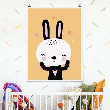 Poster chambre enfant - The Happiest Rabbit