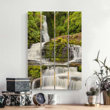 Impression sur bois - Upper Mclean Falls In New Zealand