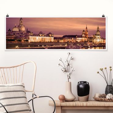 Poster panoramique architecture & skyline - Canaletto Dresden