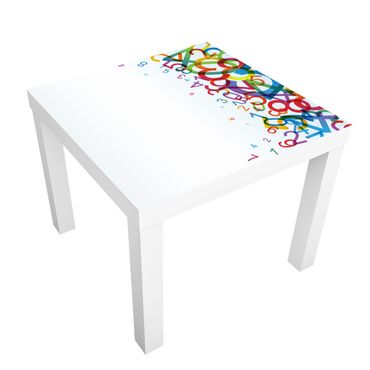 Papier adhésif pour meuble IKEA - Lack table d'appoint - Colourful Numbers