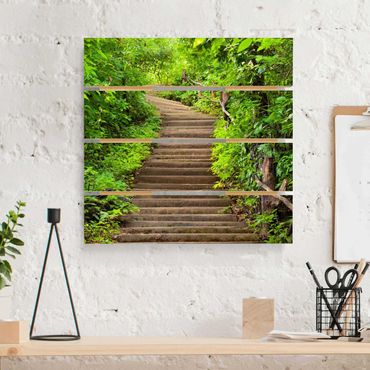 Impression sur bois - Stairs In The Woods