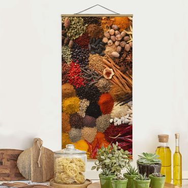 Tableau en tissu avec porte-affiche - Exotic Spices