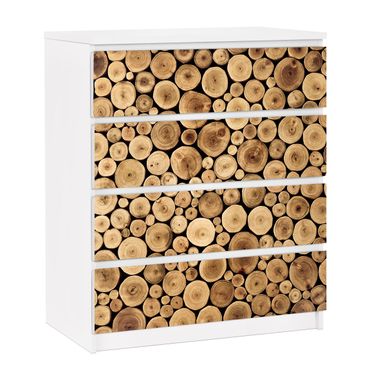 Papier adhésif pour meuble IKEA - Malm commode 4x tiroirs - Homey Firewood