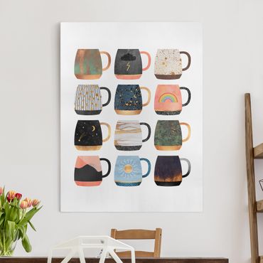 Tableau sur toile - Favorite Mugs With Gold