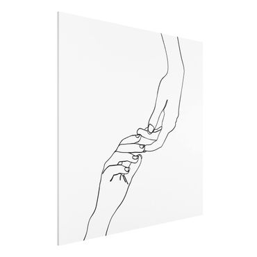 Impression sur forex - Line Art Hands Touching Black And White