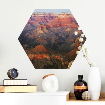 Hexagone en alu Dibond - Grand Canyon After Sunset