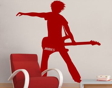 Sticker mural - No.CA8 Customised text The Guitarist