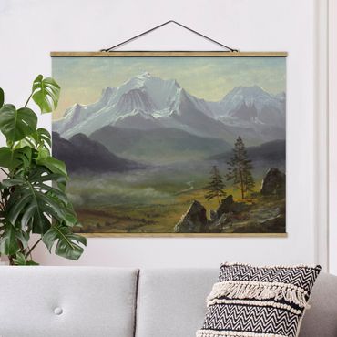 Tableau en tissu avec porte-affiche - Albert Bierstadt - Mont Blanc
